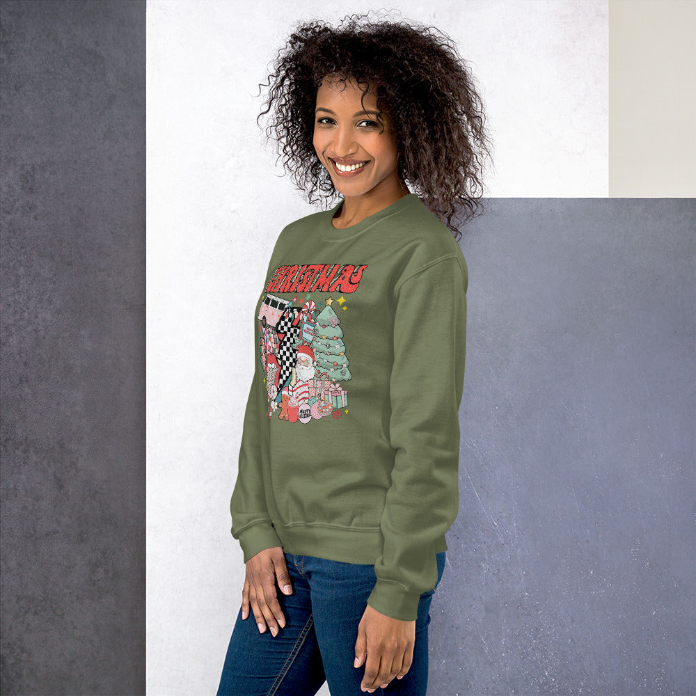 Christmas cake Disco Sweatshirt