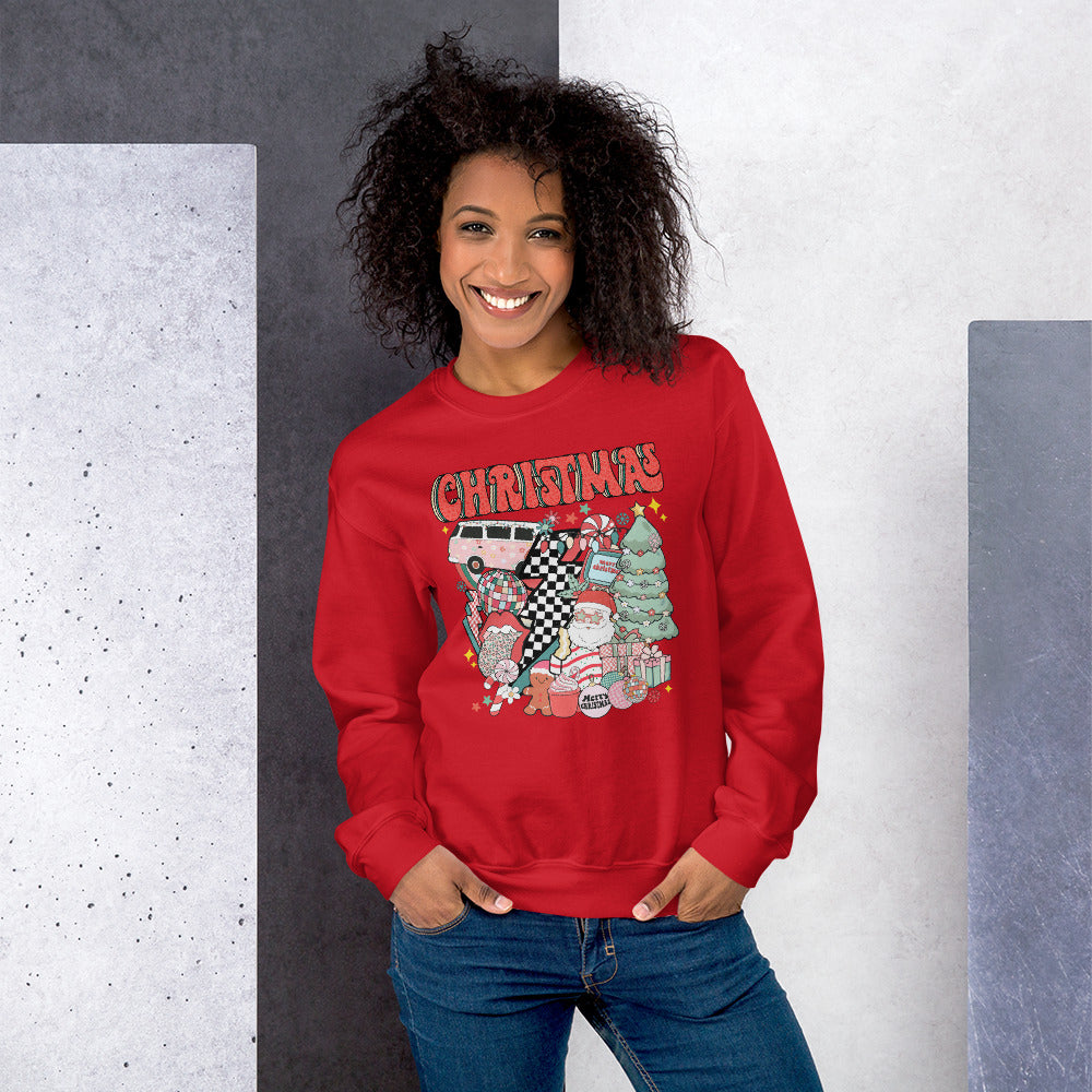 Christmas cake Disco Sweatshirt