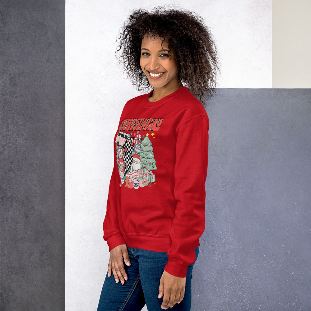 Christmas cake Disco Sweatshirt