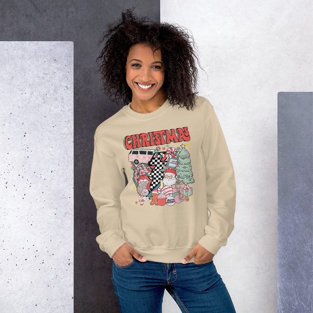 Christmas cake Disco Sweatshirt