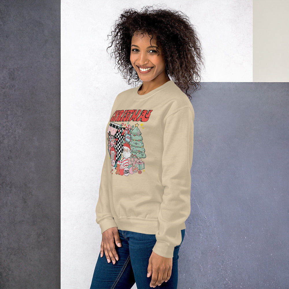 Christmas cake Disco Sweatshirt