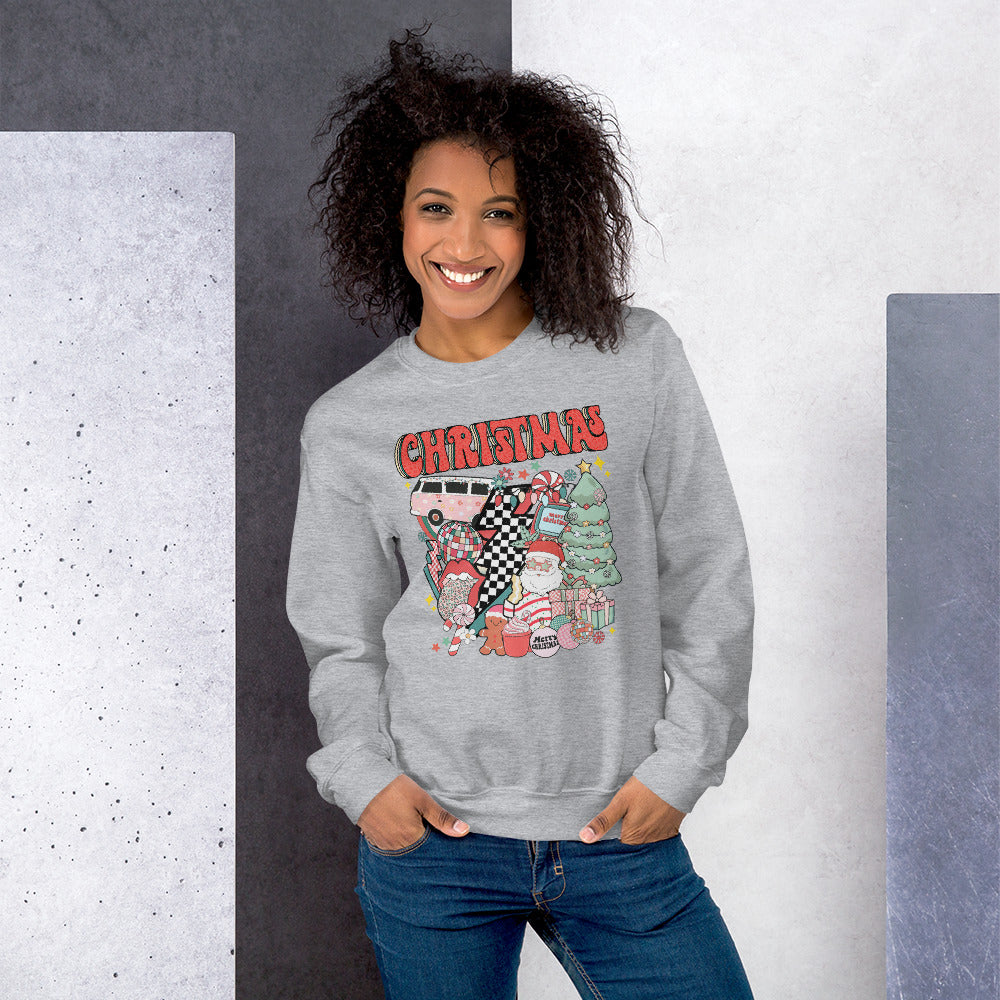 Christmas cake Disco Sweatshirt